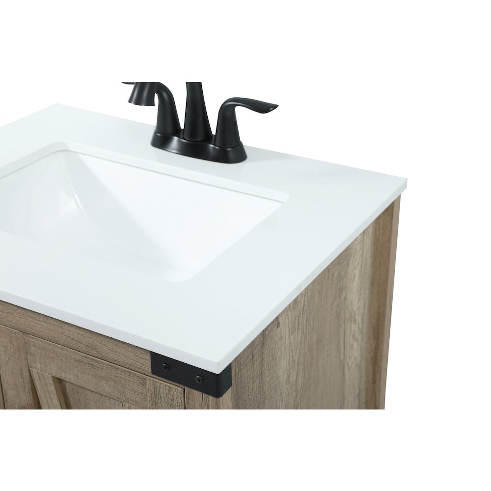 24 inch Single bathroom vanity in natural oak