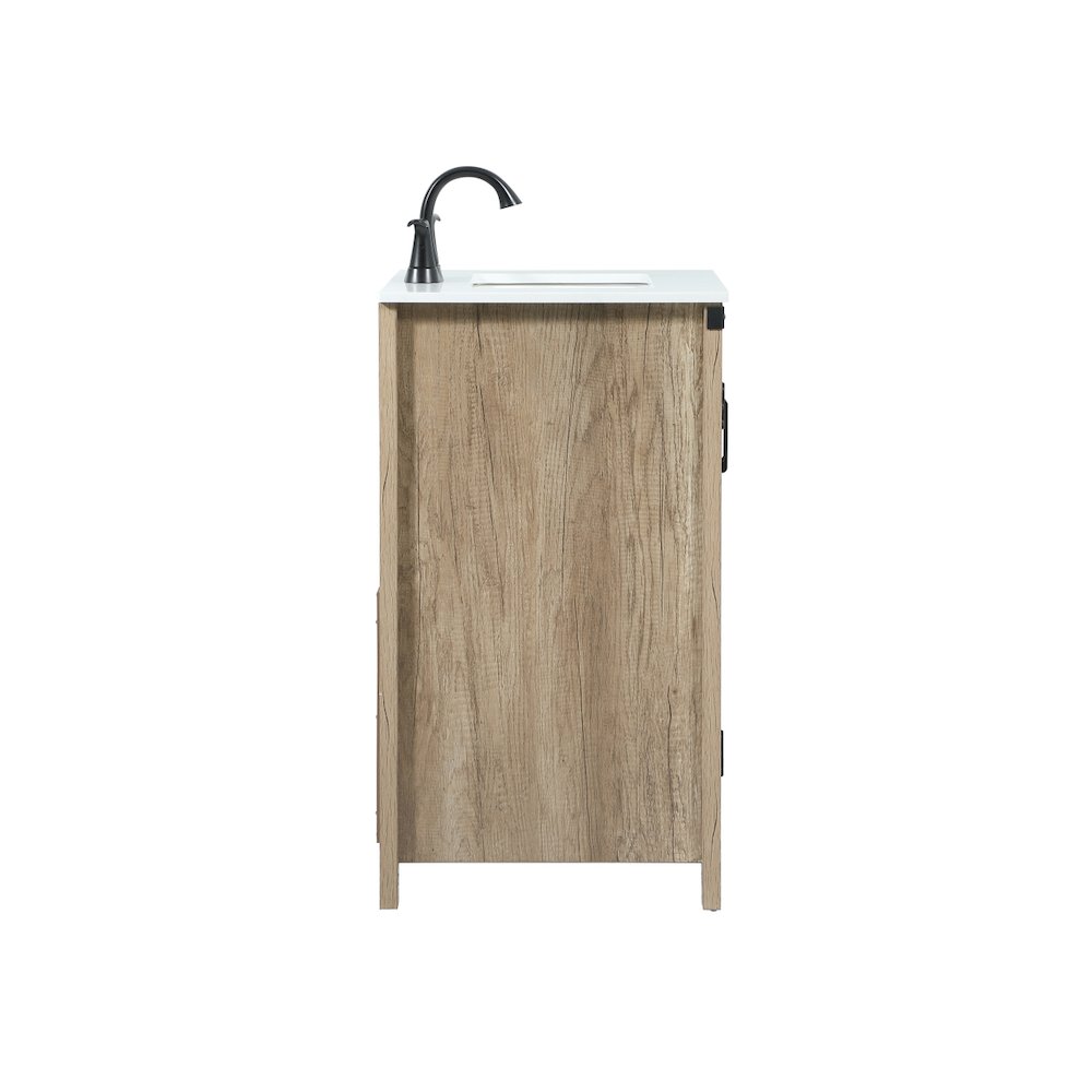 24 inch Single bathroom vanity in natural oak