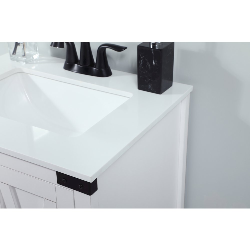 24 inch Single bathroom vanity in white