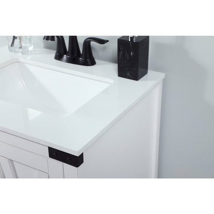 24 inch Single bathroom vanity in white