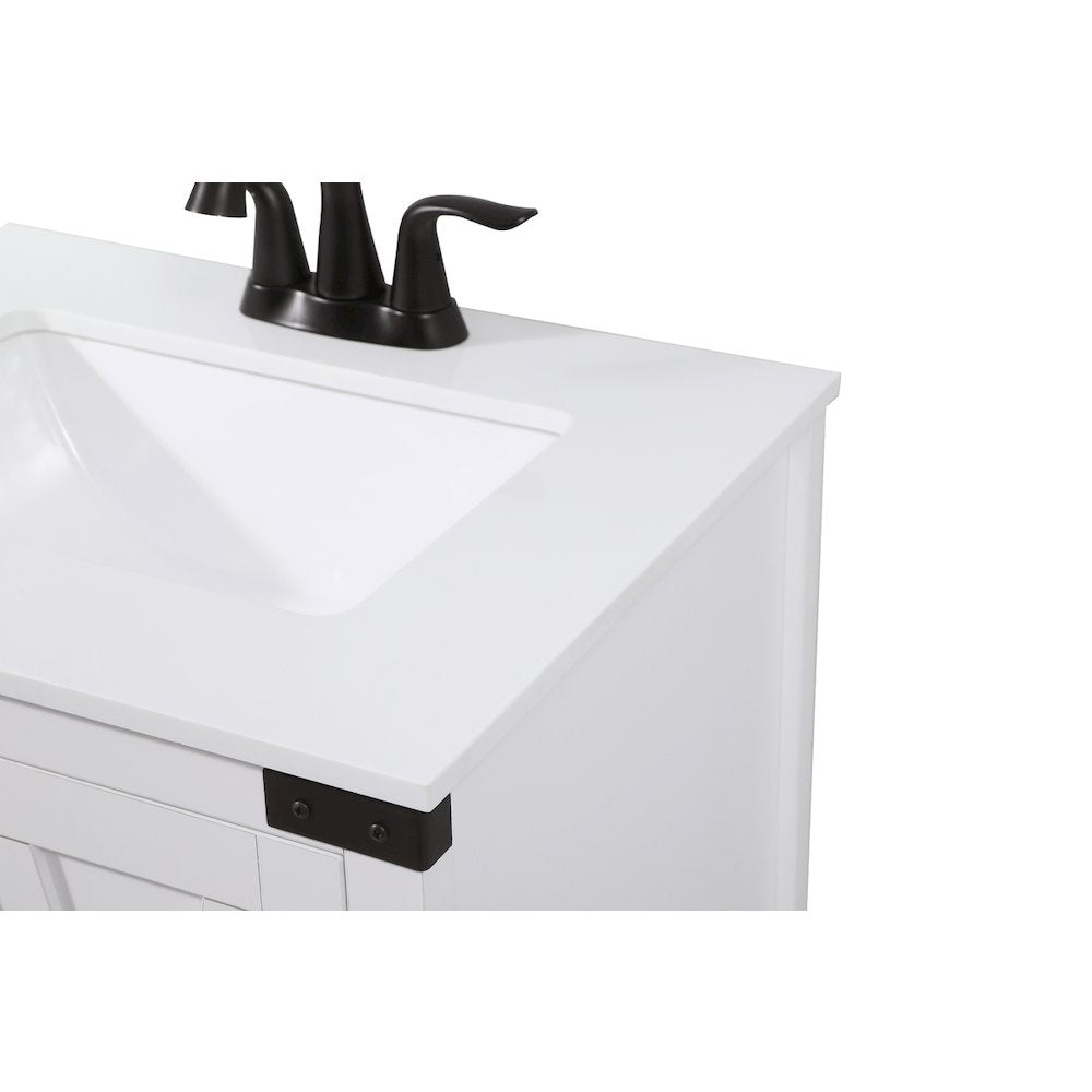 24 inch Single bathroom vanity in white
