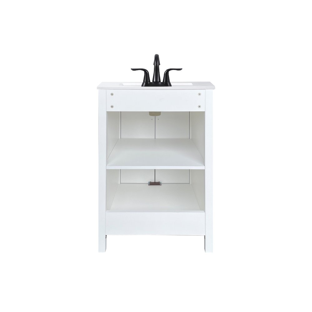 24 inch Single bathroom vanity in white