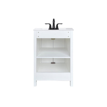 24 inch Single bathroom vanity in white