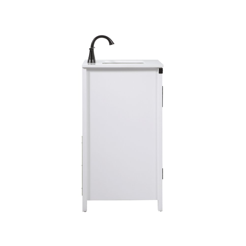 24 inch Single bathroom vanity in white