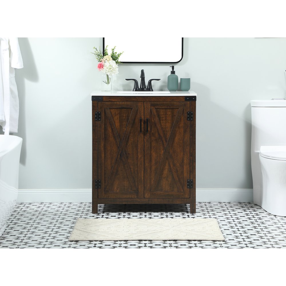 30 inch Single bathroom vanity in expresso