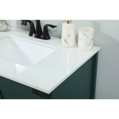 30 inch Single bathroom vanity in green