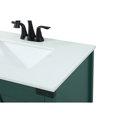 30 inch Single bathroom vanity in green