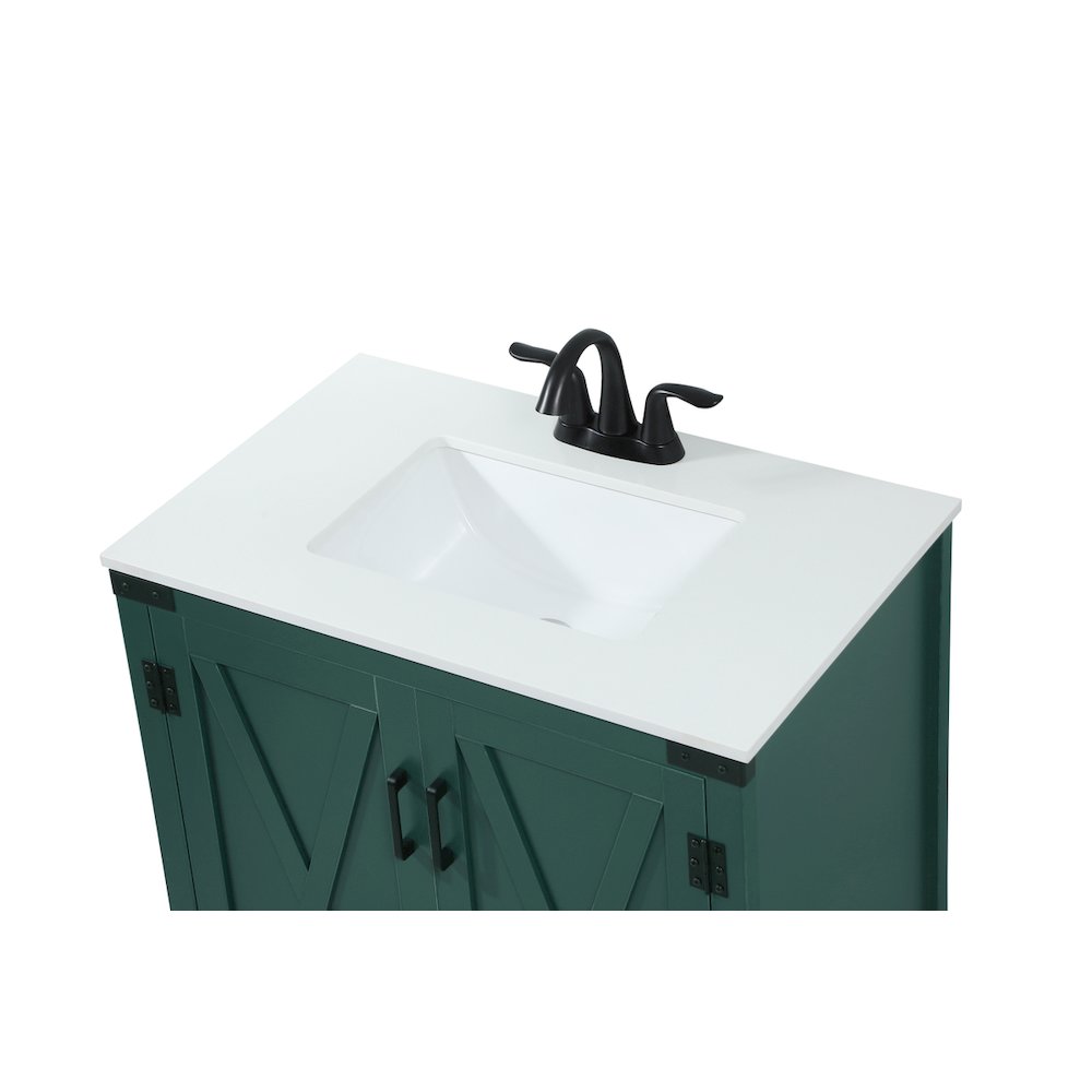 30 inch Single bathroom vanity in green