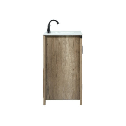 30 inch Single bathroom vanity in natural oak