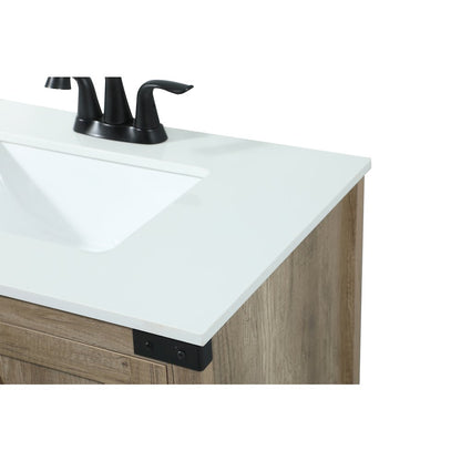 30 inch Single bathroom vanity in natural oak