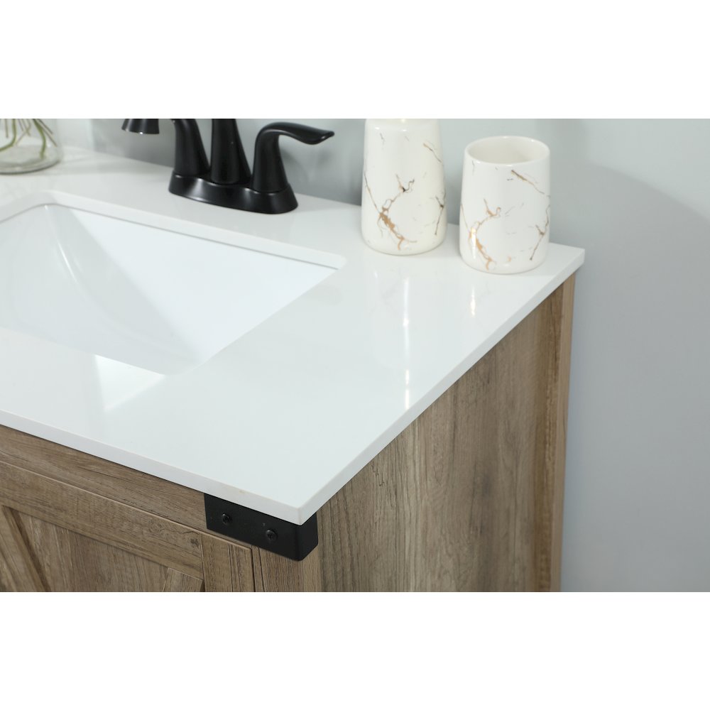 30 inch Single bathroom vanity in natural oak