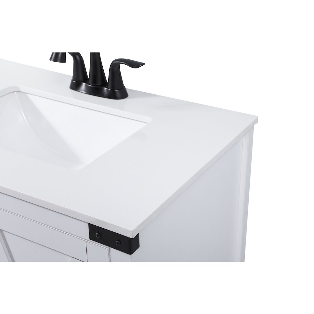 30 inch Single bathroom vanity in white