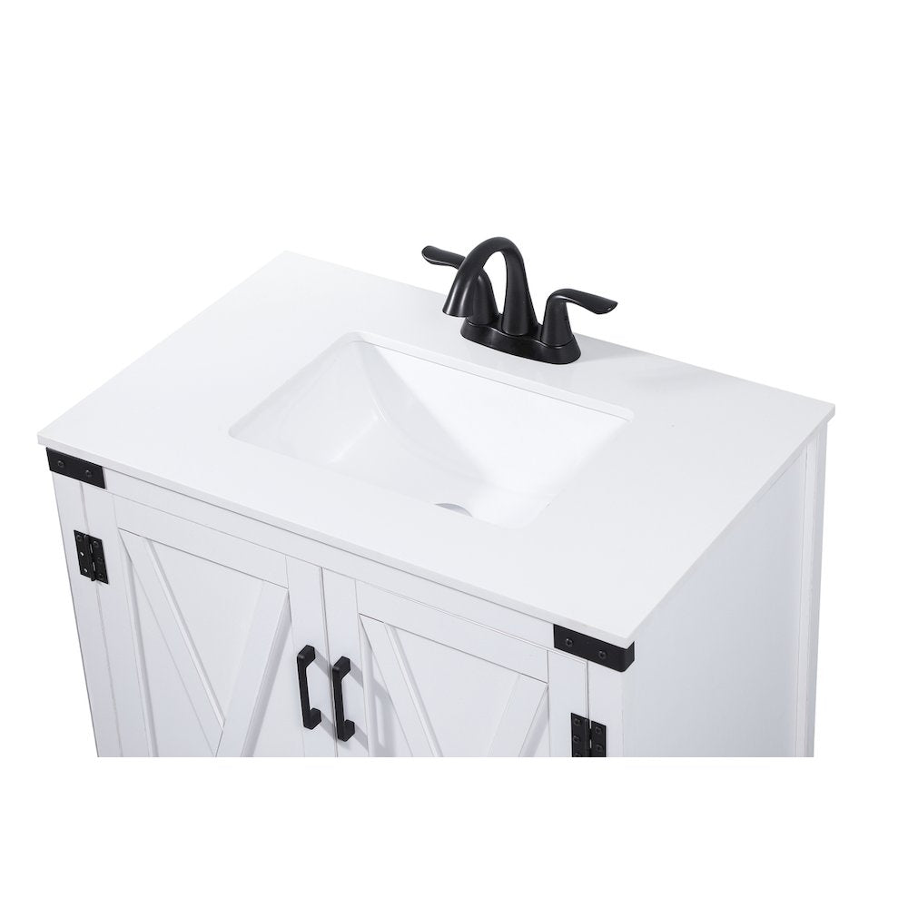 30 inch Single bathroom vanity in white