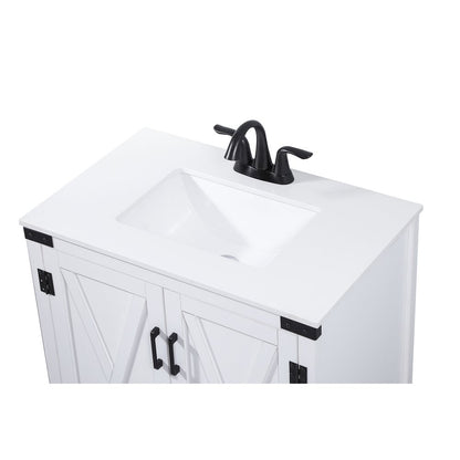 30 inch Single bathroom vanity in white
