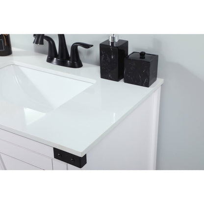 30 inch Single bathroom vanity in white