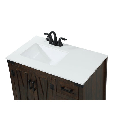 32 inch Single bathroom vanity in expresso