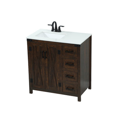 32 inch Single bathroom vanity in expresso