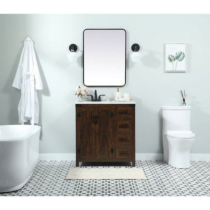 32 inch Single bathroom vanity in expresso