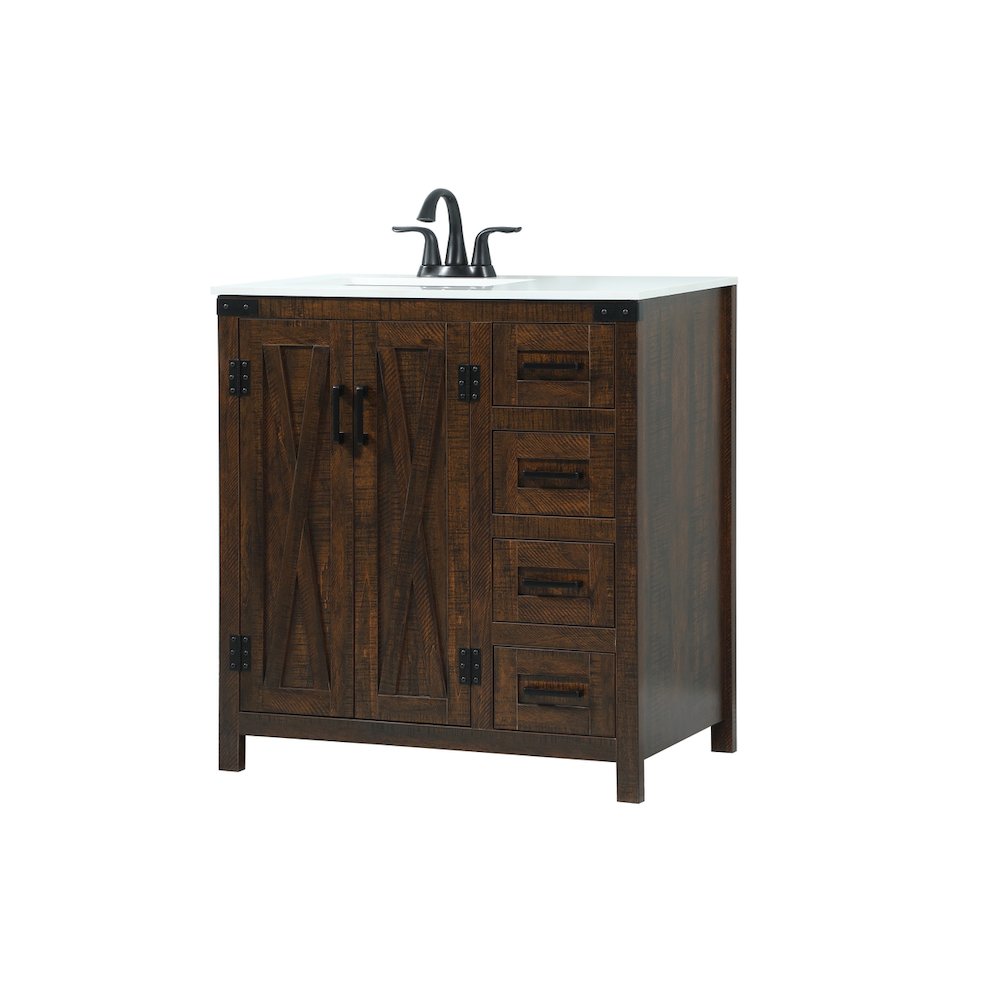 32 inch Single bathroom vanity in expresso