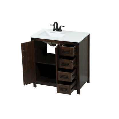 32 inch Single bathroom vanity in expresso