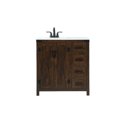 32 inch Single bathroom vanity in expresso