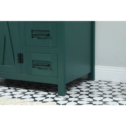 32 inch Single bathroom vanity in green