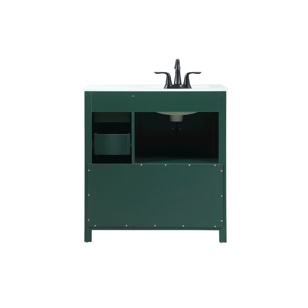 32 inch Single bathroom vanity in green