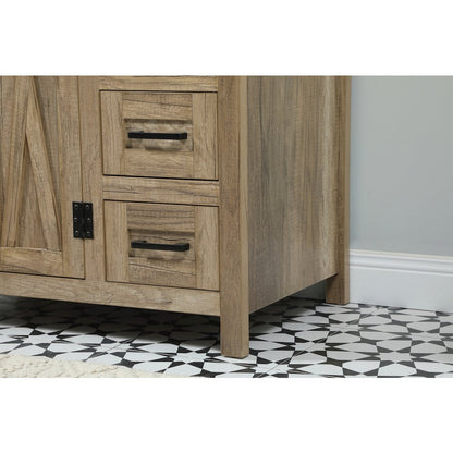 32 inch Single bathroom vanity in natural oak