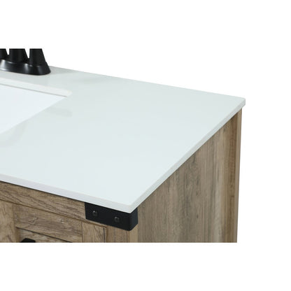 32 inch Single bathroom vanity in natural oak