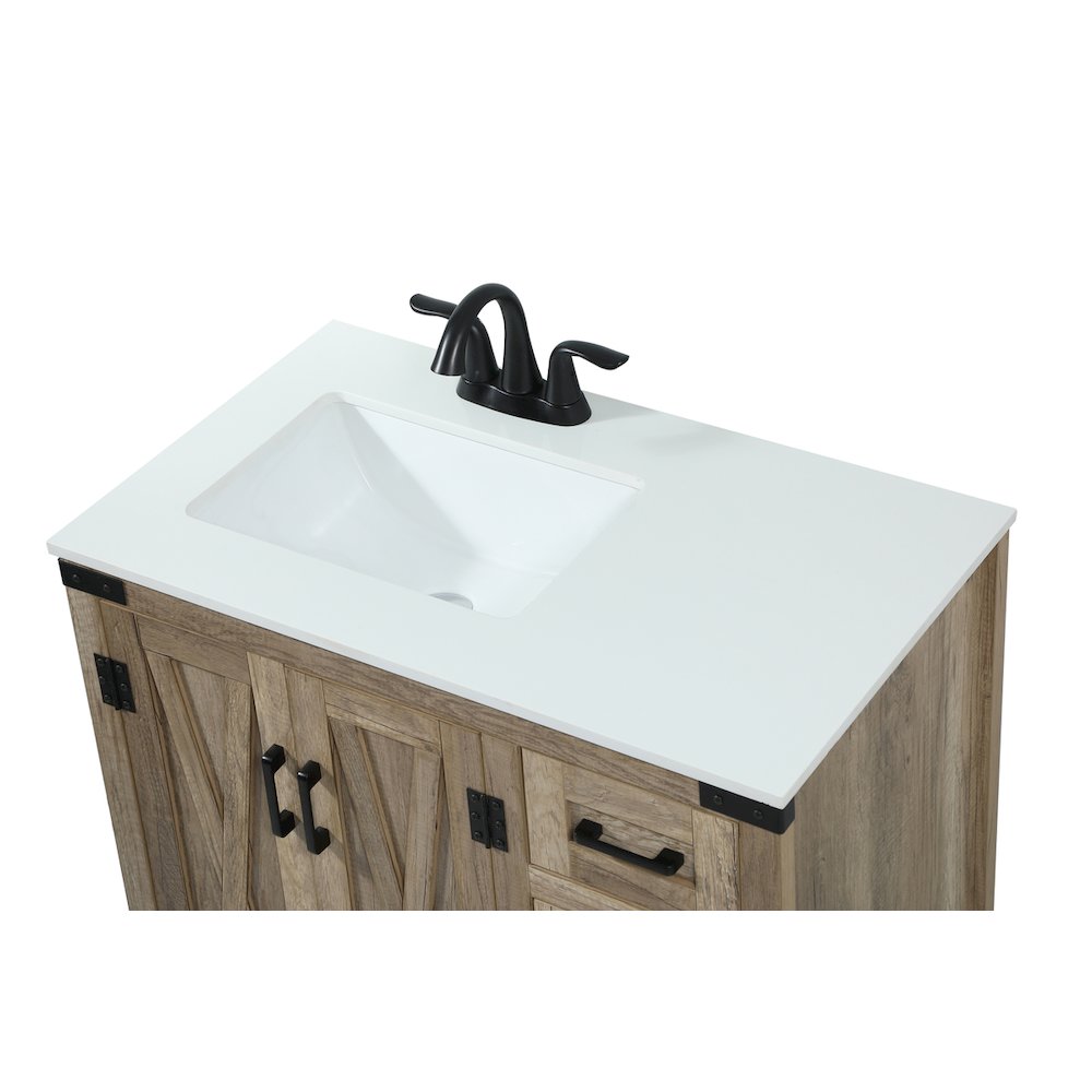 32 inch Single bathroom vanity in natural oak