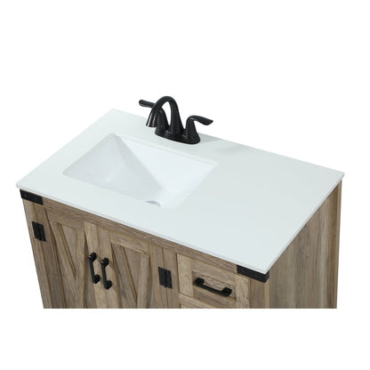 32 inch Single bathroom vanity in natural oak