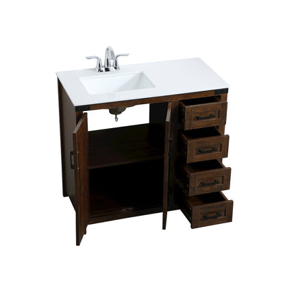 36 inch  Single Bathroom Vanity in Espresso