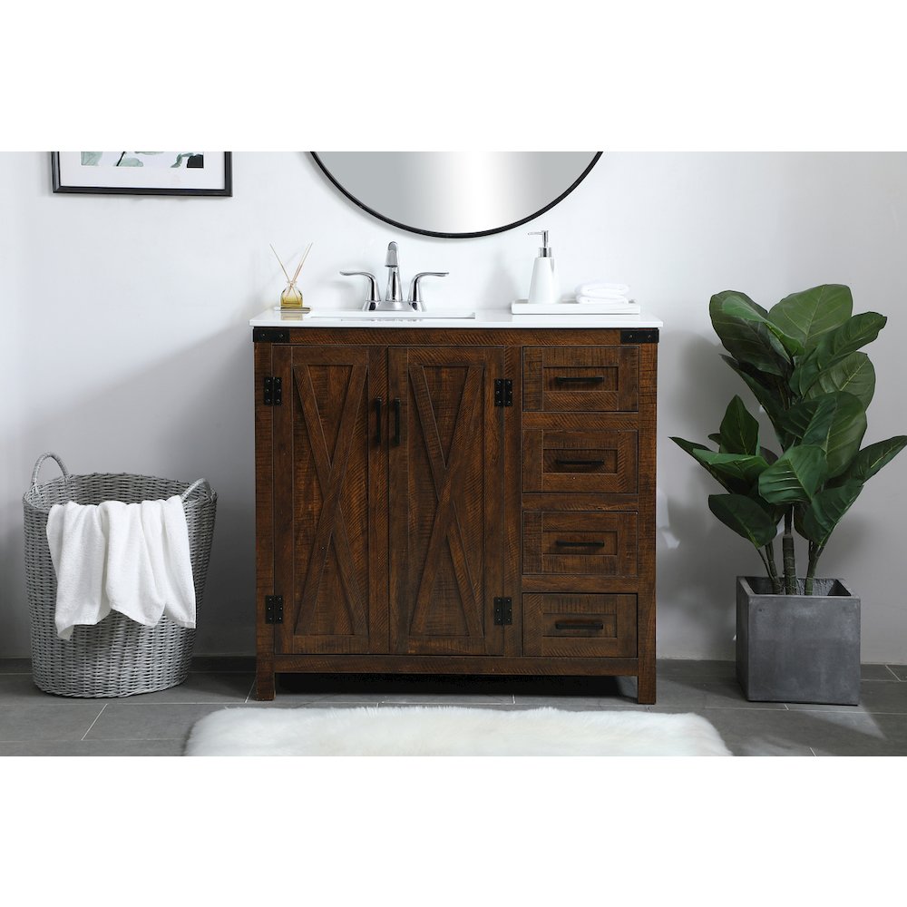 36 inch  Single Bathroom Vanity in Espresso
