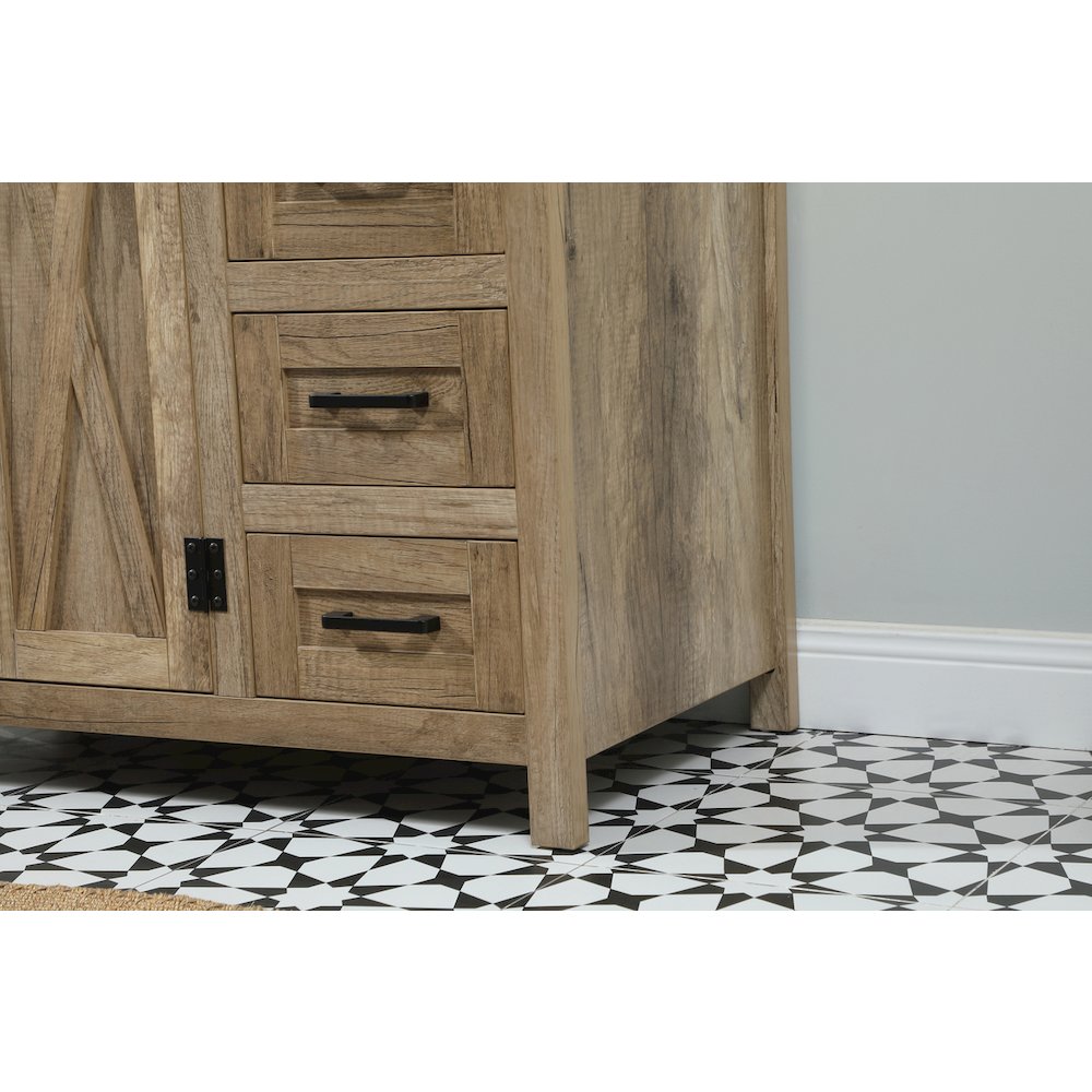 36 inch Single bathroom vanity in natural oak