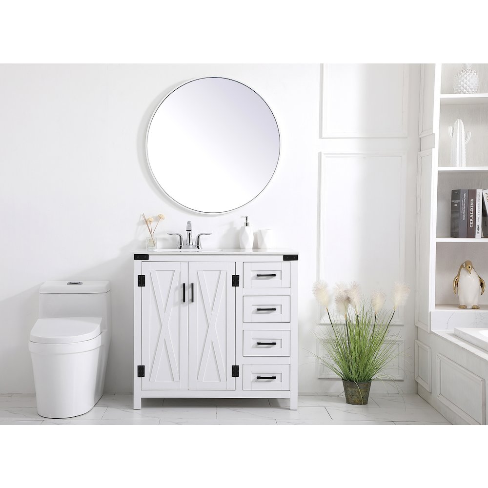 36 inch bathroom vanity in White