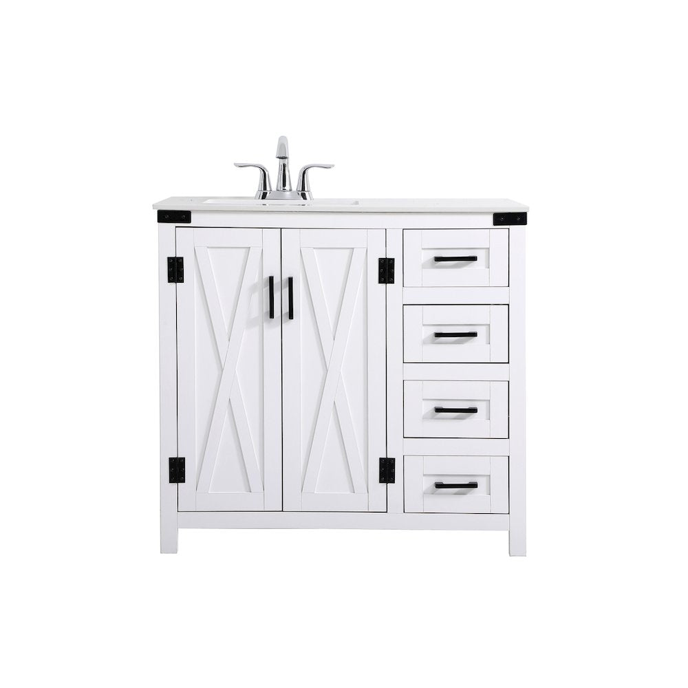 36 inch bathroom vanity in White