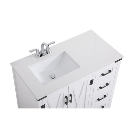 36 inch bathroom vanity in White