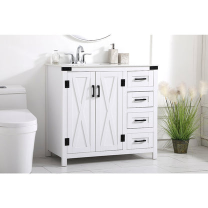 36 inch bathroom vanity in White