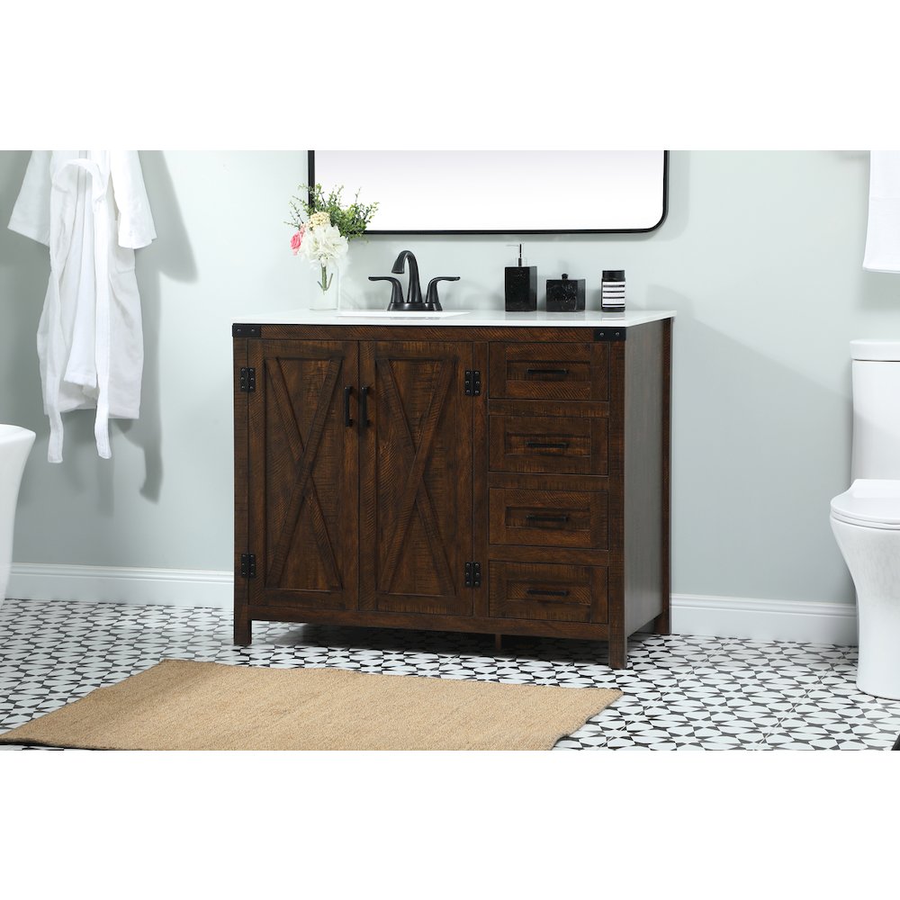 42 inch Single bathroom vanity in expresso