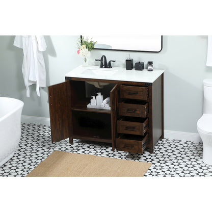 42 inch Single bathroom vanity in expresso