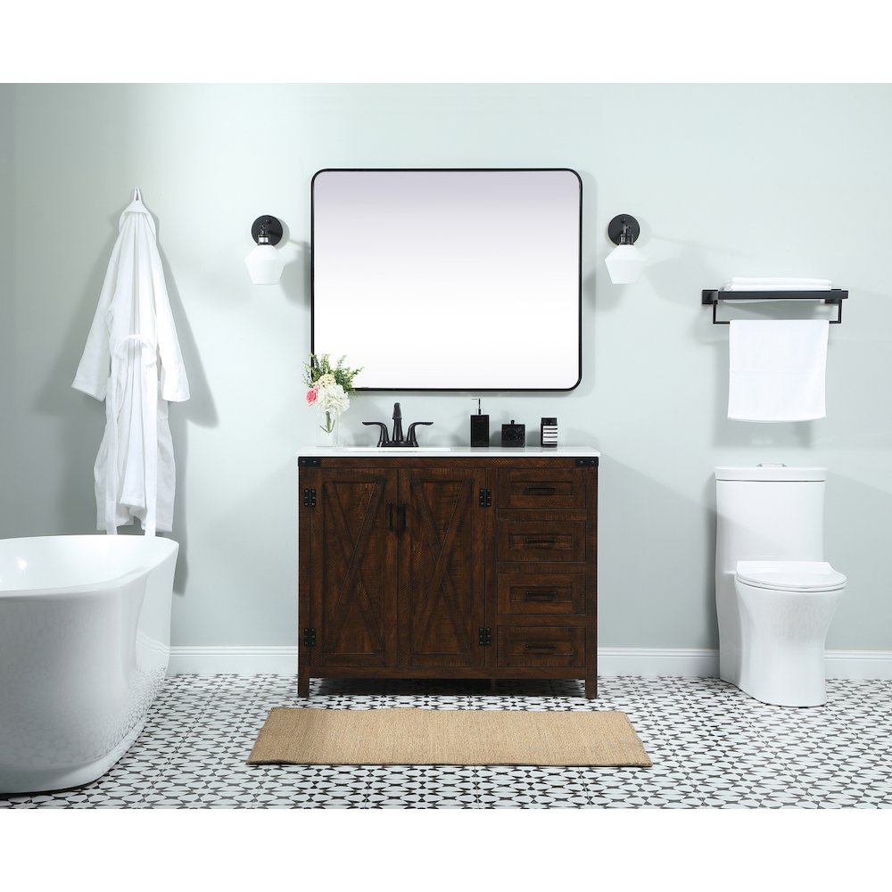 42 inch Single bathroom vanity in expresso