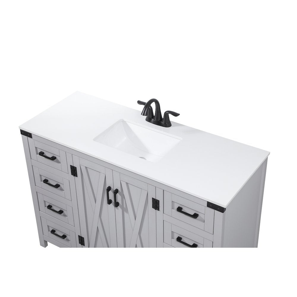 48 inch Single bathroom vanity in grey