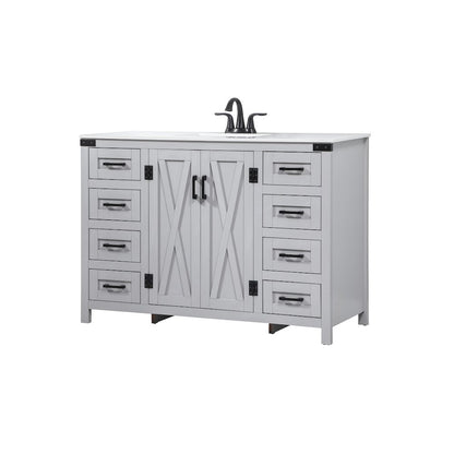 48 inch Single bathroom vanity in grey