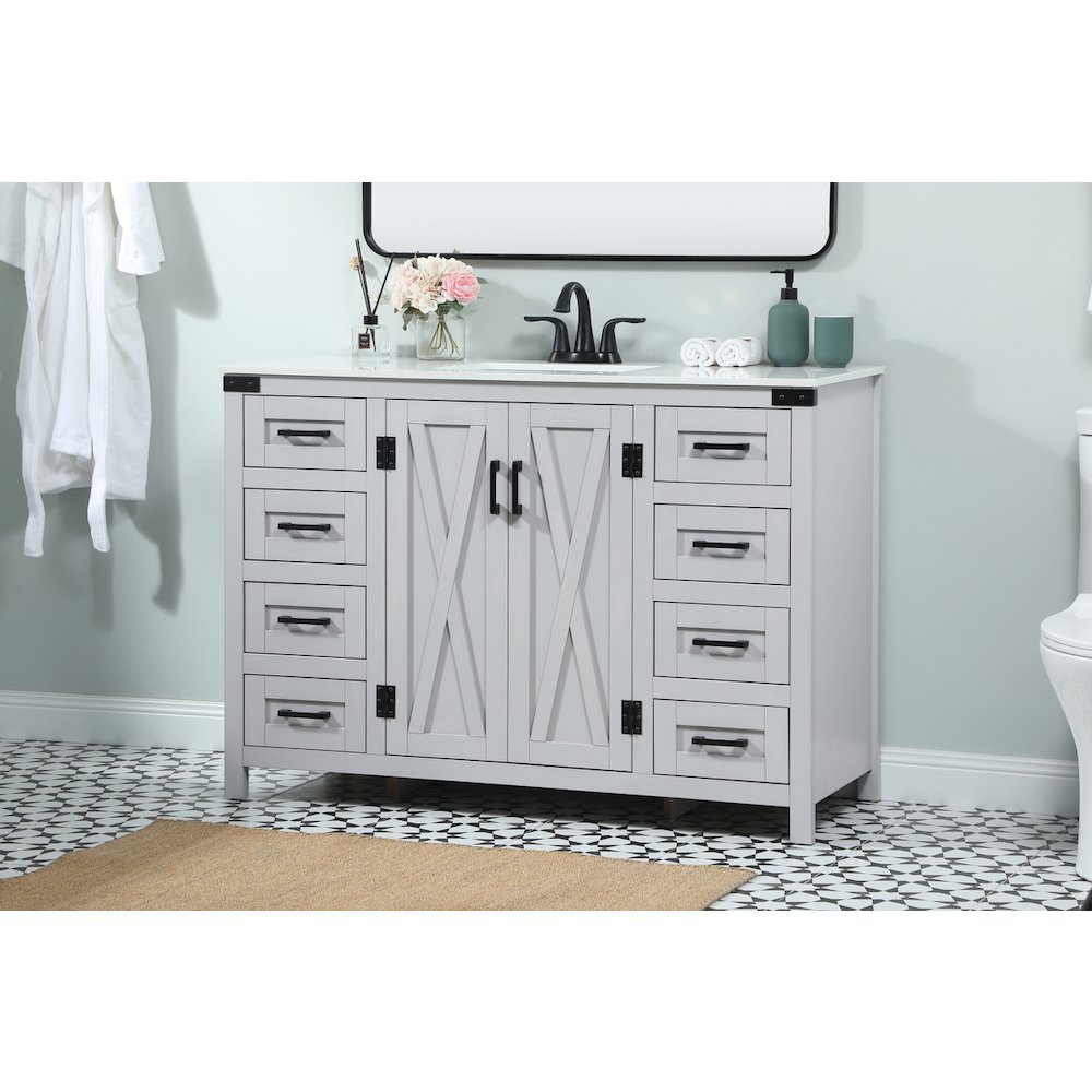 48 inch Single bathroom vanity in grey