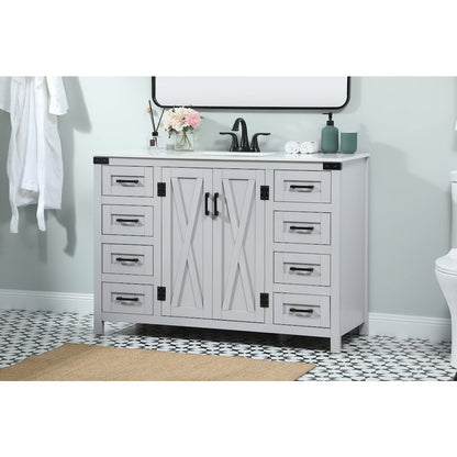48 inch Single bathroom vanity in grey