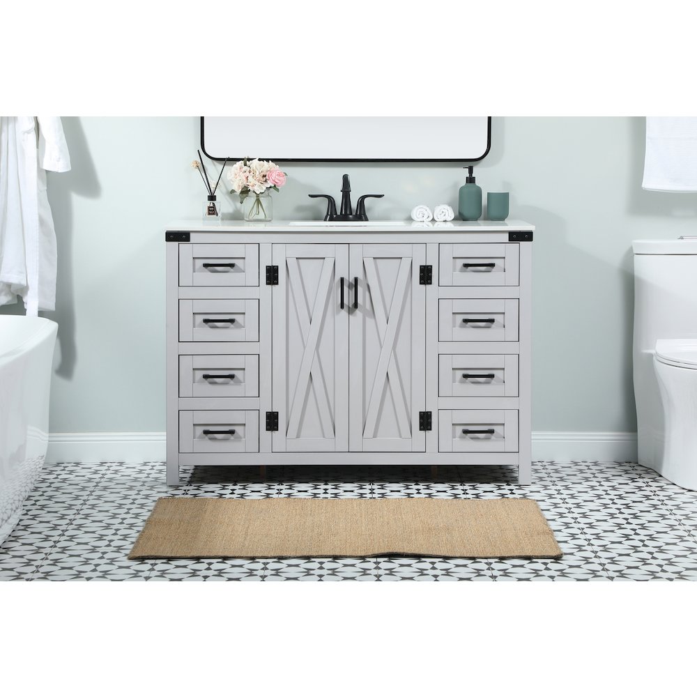 48 inch Single bathroom vanity in grey