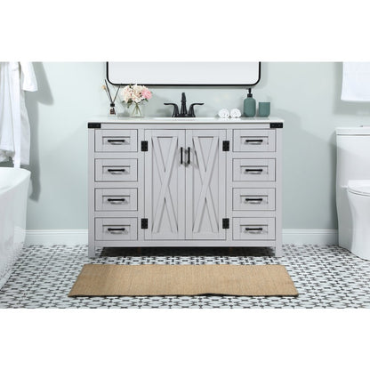 48 inch Single bathroom vanity in grey