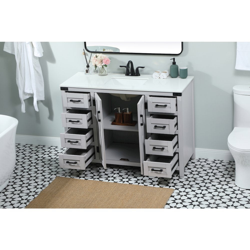 48 inch Single bathroom vanity in grey