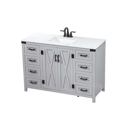 48 inch Single bathroom vanity in grey