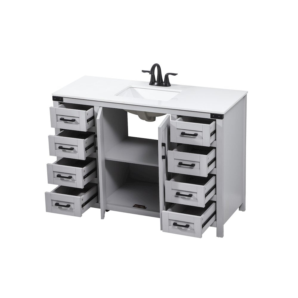 48 inch Single bathroom vanity in grey